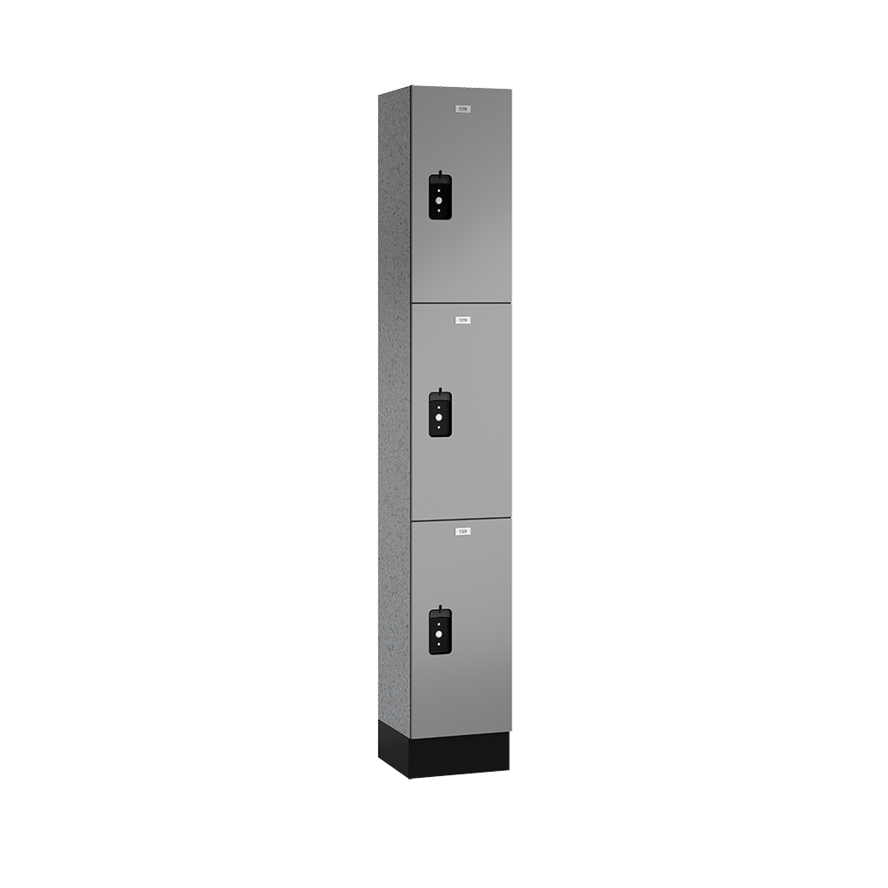 Traditional Phenolic Locker — 3 Tier, 1 Wide
