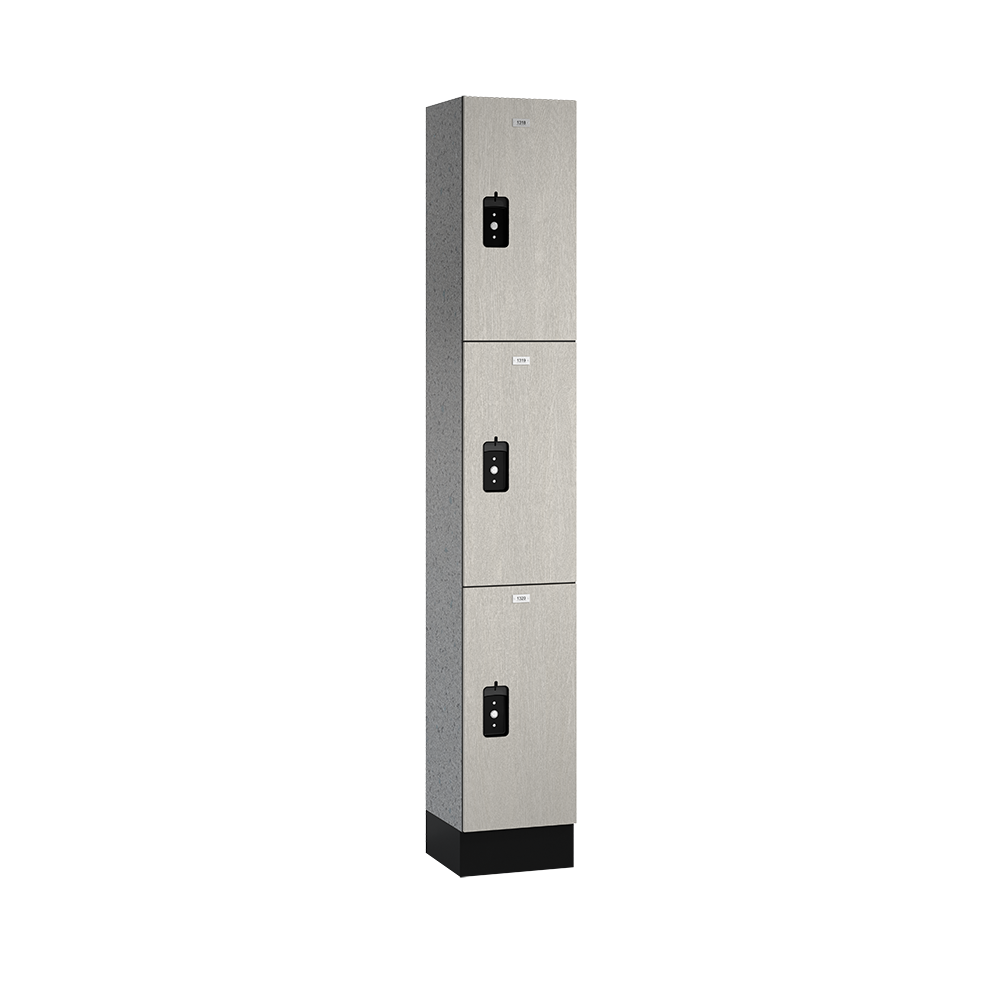 Traditional Phenolic Locker — 3 Tier, 1 Wide