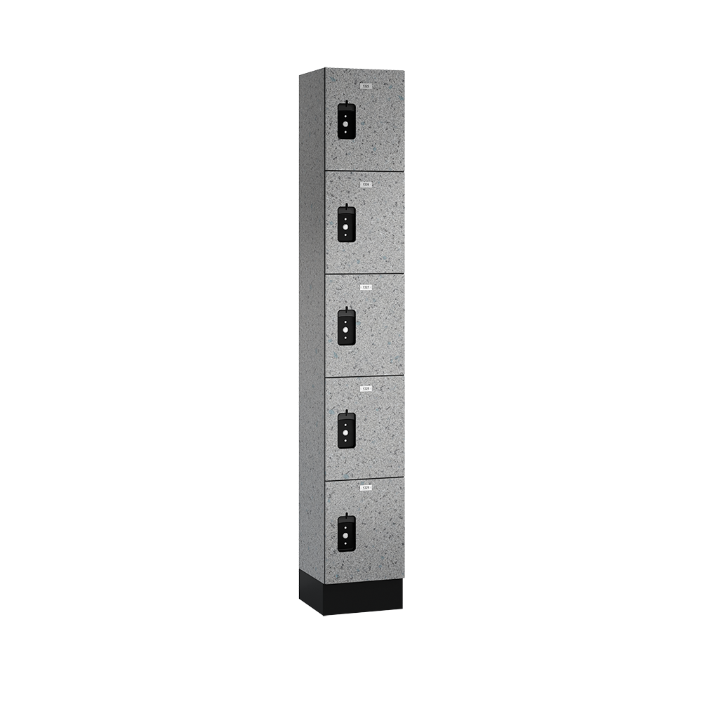 Traditional Phenolic Locker — 5 Tier, 1 Wide