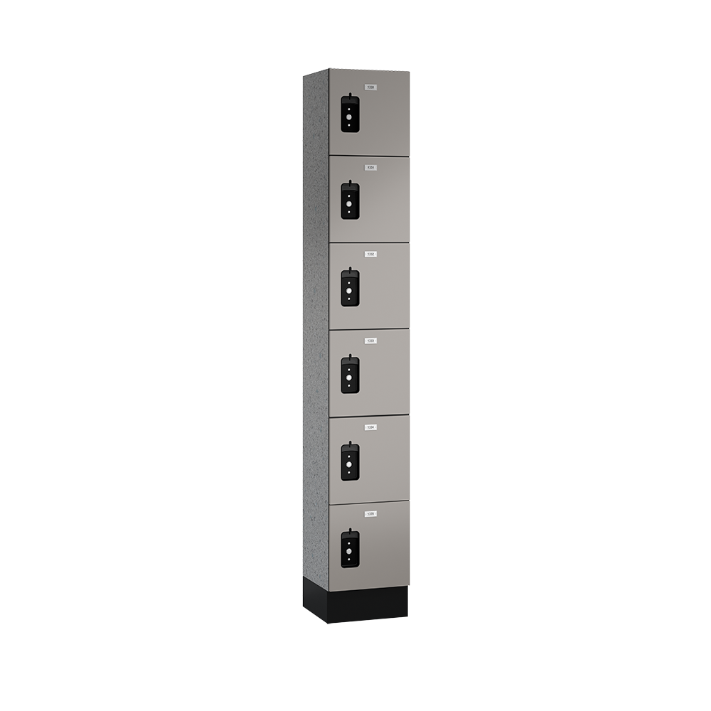 Traditional Phenolic Locker — 6 Tier, 1 Wide