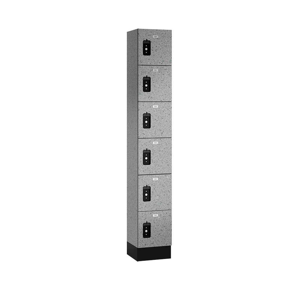Traditional Phenolic Locker — 6 Tier, 1 Wide