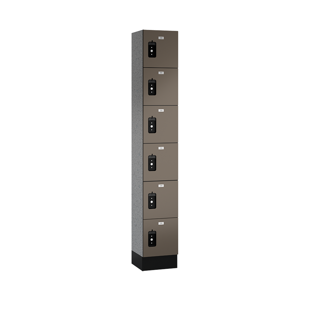 Traditional Phenolic Locker — 6 Tier, 1 Wide