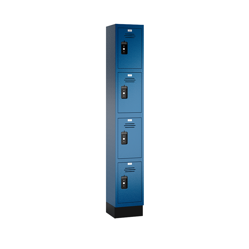 Traditional HDPE Solid Plastic Locker — 4 Tier, 1 Wide
