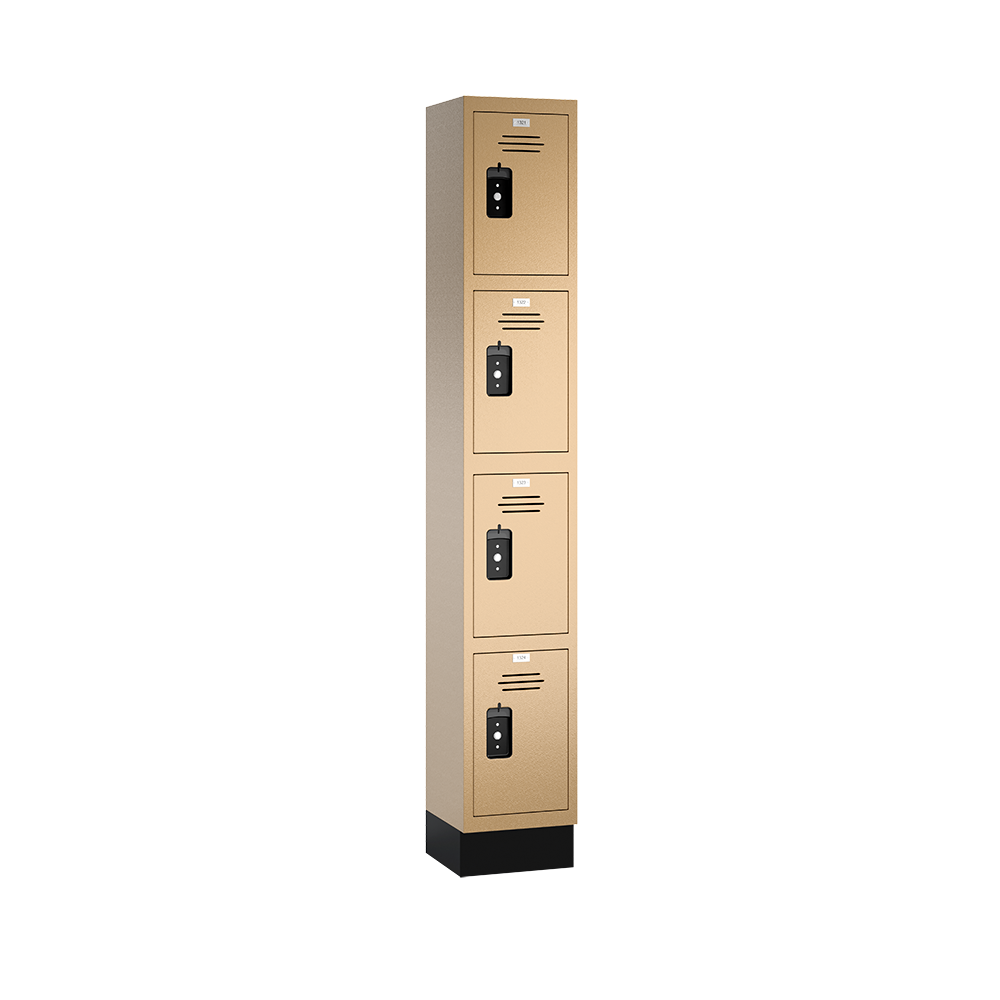 Traditional HDPE Solid Plastic Locker — 4 Tier, 1 Wide