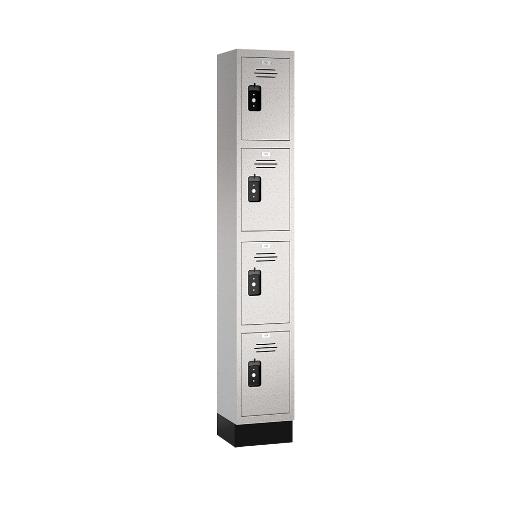Traditional HDPE Solid Plastic Locker — 4 Tier, 1 Wide