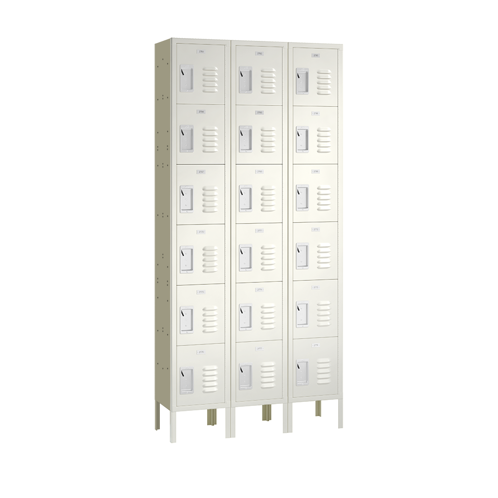 Traditional Metal Locker — 6 Tier, 3 Wide