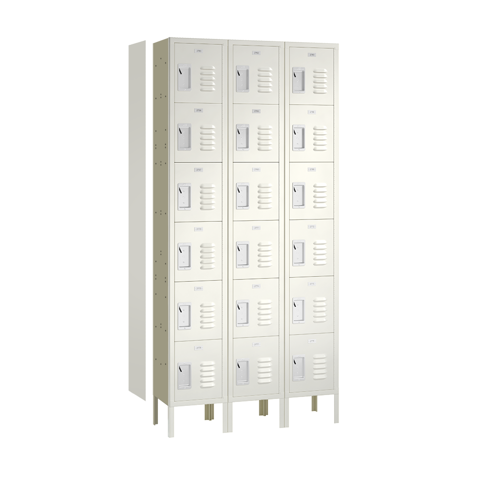 Traditional Metal Locker — 6 Tier, 3 Wide