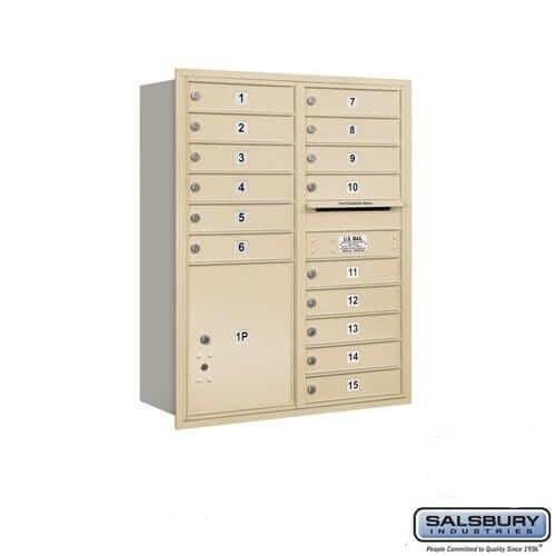 4C Horizontal Mailbox with 15 Doors & 1 Parcel Locker