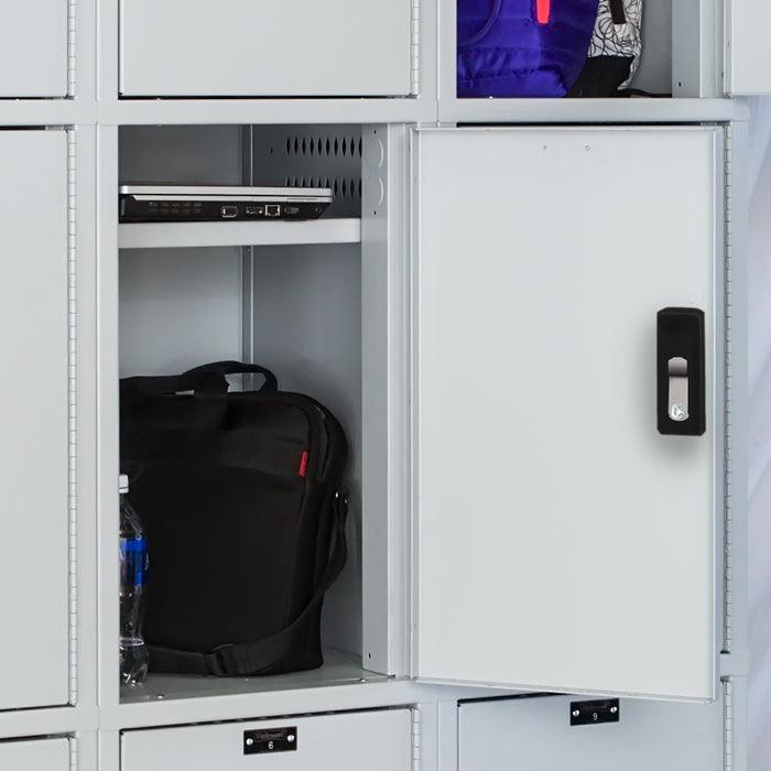 Laptop & Backpack Locker — 3 Tier, 1 Wide | with electronic locks & charging stations