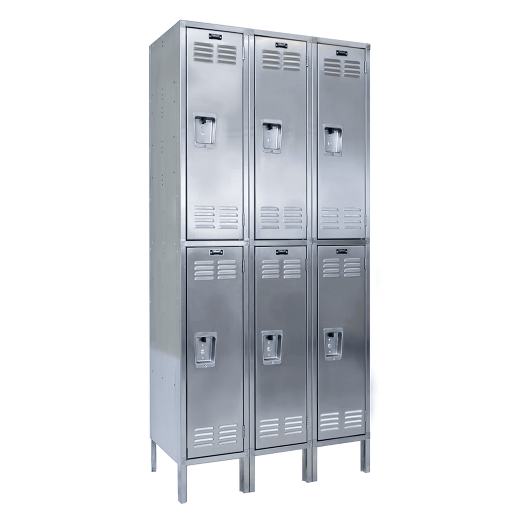 Hallowell 304 Stainless Steel Locker — 2 Tier, 3 Wide YourLockerStore