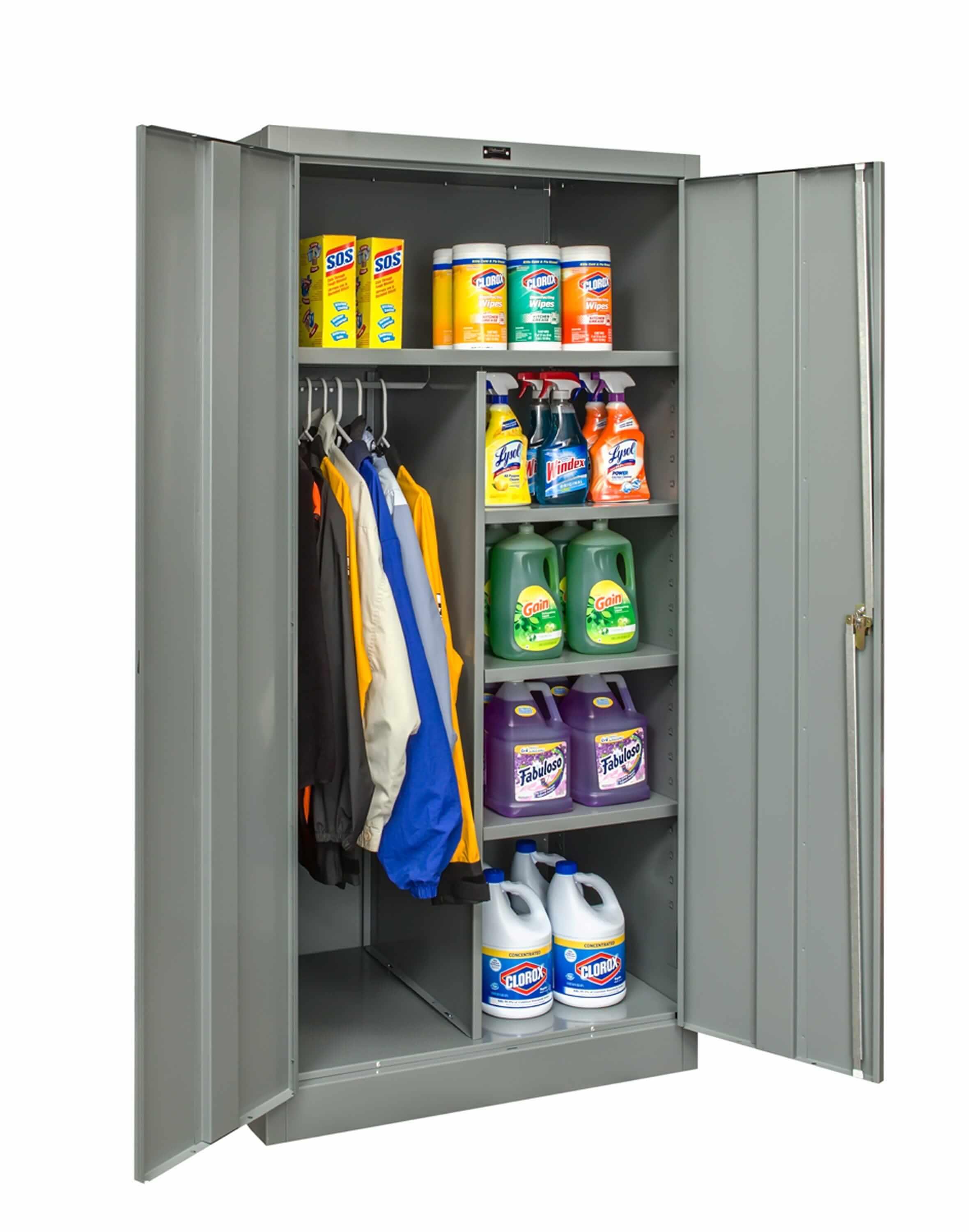 Hallowell 400 Series Commercial Storage+Wardrobe Combination Metal Cabinet — Solid Door YourLockerStore
