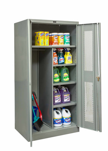 Hallowell 400 Series Commercial Storage+Wardrobe Combination Metal Cabinet — Ventilated Door YourLockerStore