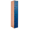 Hallowell AquaMax HDPE Solid Plastic Locker — 6 Tier, 1 Wide HPL1282-6A-TB YourLockerStore