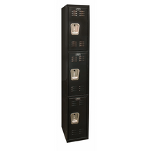 Load image into Gallery viewer, Hallowell Black Tie Steel Locker — 3 Tier, 1 Wide U1282-2ME YourLockerStore