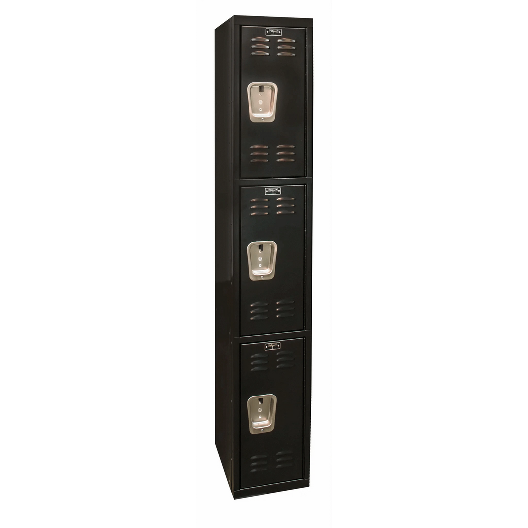 Hallowell Black Tie Steel Locker — 3 Tier, 1 Wide U1282-2ME YourLockerStore