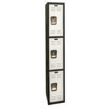 Load image into Gallery viewer, Hallowell Black Tie Steel Locker — 3 Tier, 1 Wide U1282-2MP YourLockerStore