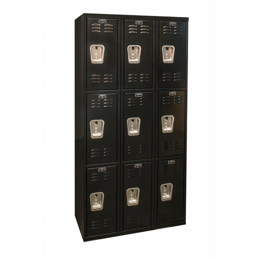 Hallowell Black Tie Steel Locker — 3 Tier, 3 Wide U3282-2ME YourLockerStore