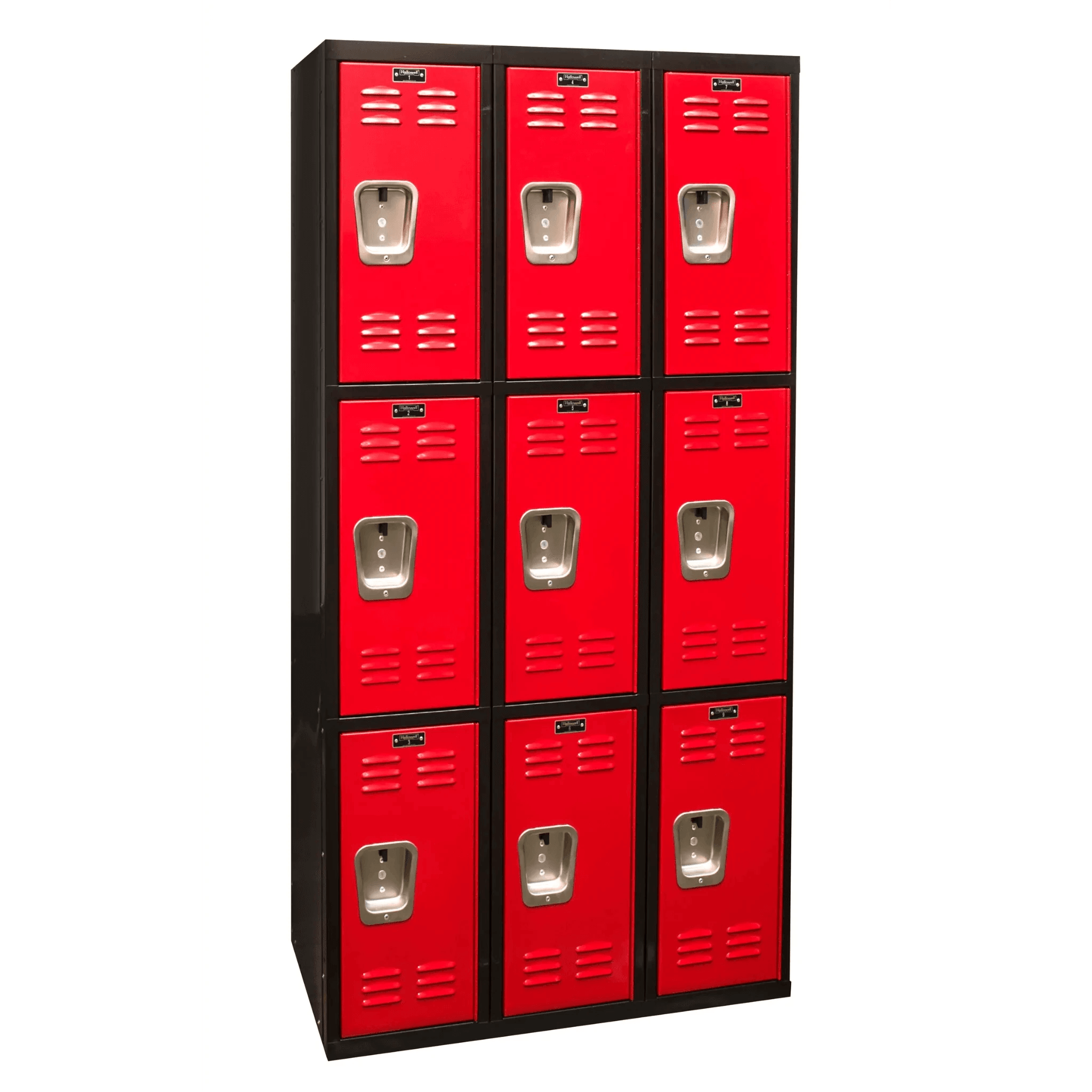 Hallowell Black Tie Steel Locker — 3 Tier, 3 Wide U3282-2MR YourLockerStore