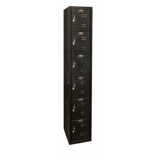 Hallowell Black Tie Steel Locker — 6 Tier, 1 Wide U1282-3ME YourLockerStore
