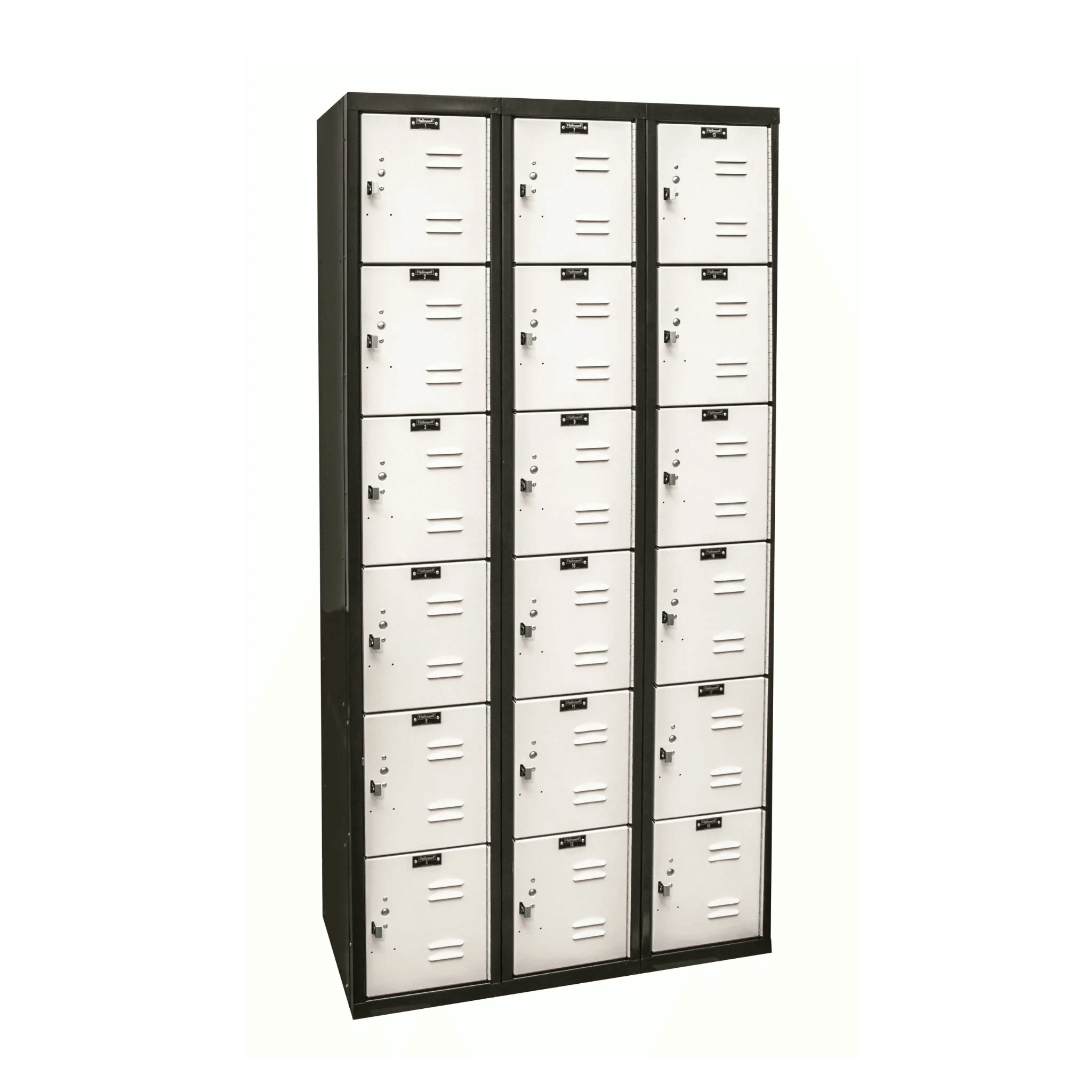 Hallowell Black Tie Steel Locker — 6 Tier, 3 Wide U3282-3MP YourLockerStore