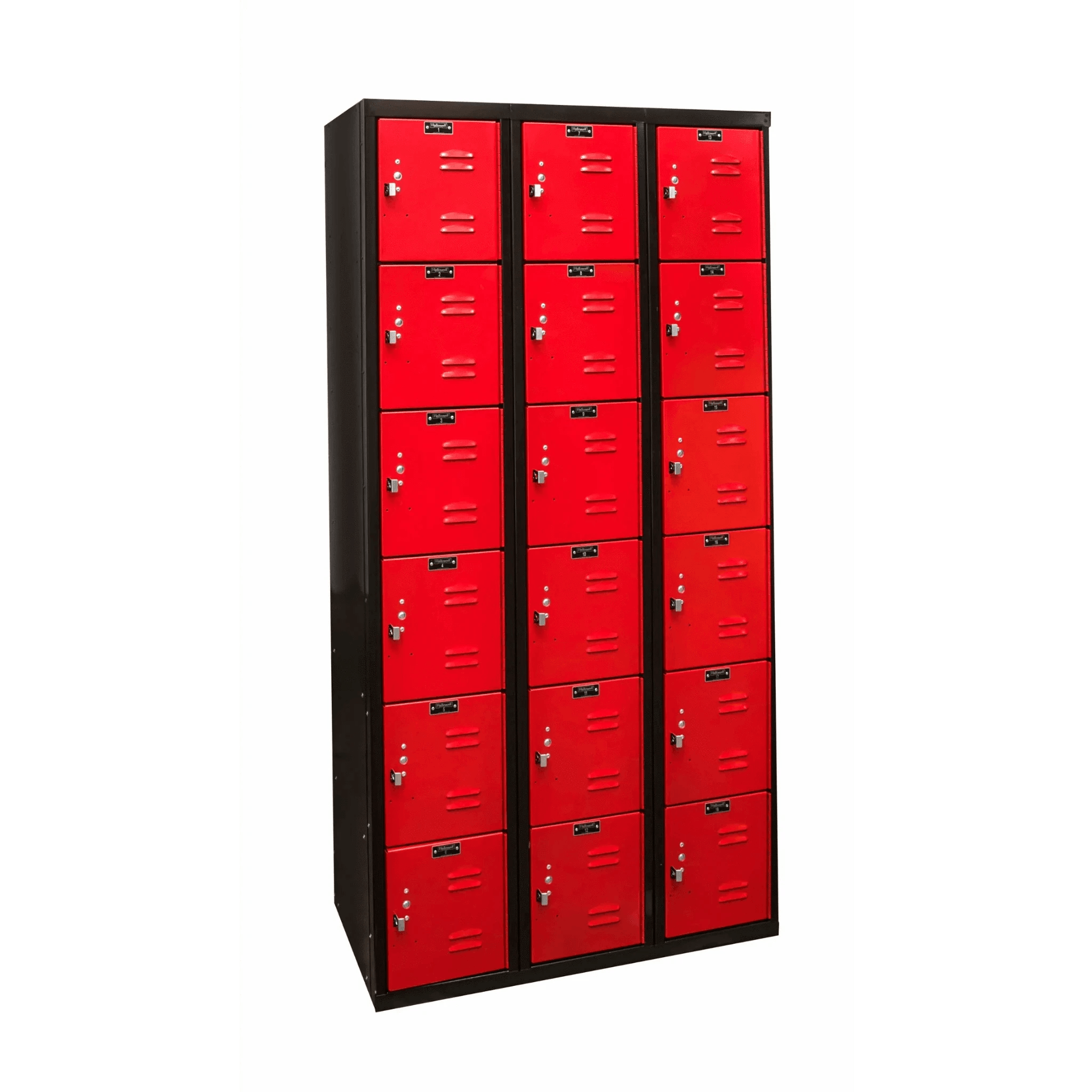 Hallowell Black Tie Steel Locker — 6 Tier, 3 Wide U3282-3MR YourLockerStore