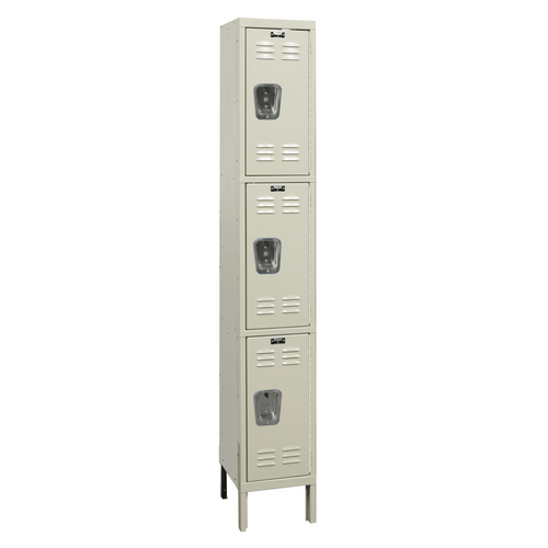 Hallowell Galvanite Steel Locker — 3 Tier, 1 Wide YourLockerStore