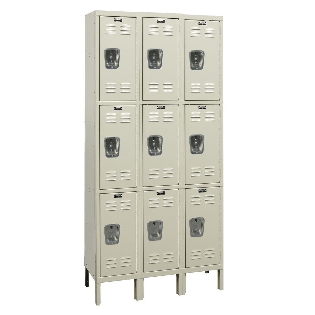 Hallowell Galvanite Steel Locker — 3 Tier, 3 Wide YourLockerStore