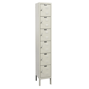 Hallowell Galvanite Steel Locker — 6 Tier, 1 Wide YourLockerStore