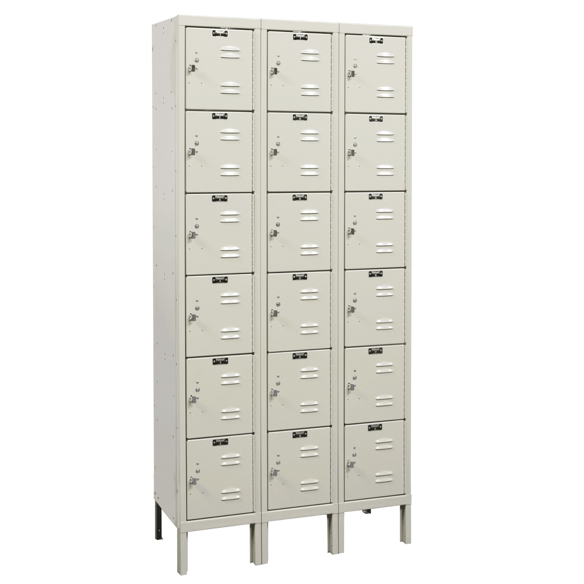 Hallowell Galvanite Steel Locker — 6 Tier, 3 Wide YourLockerStore