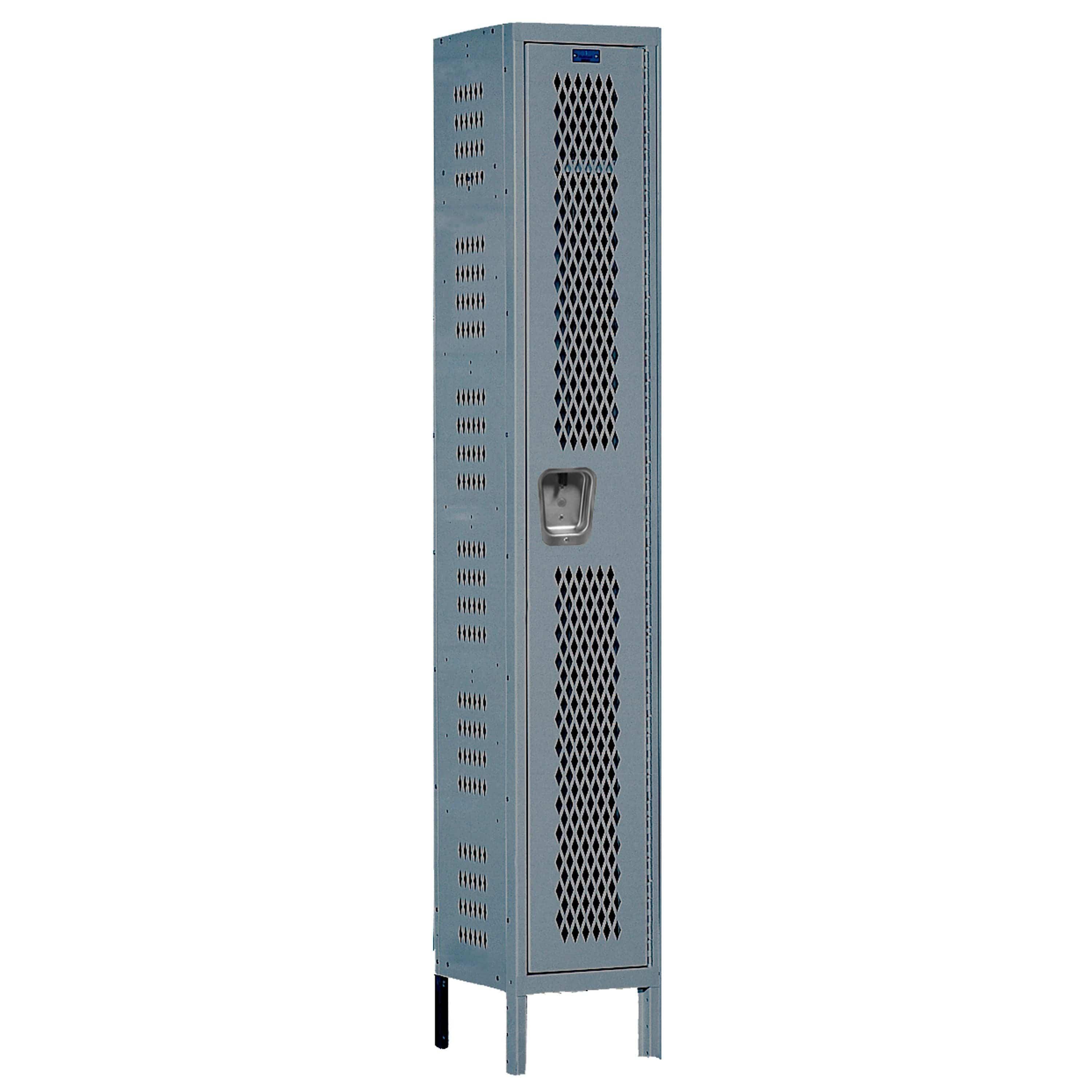 Hallowell Heavy Duty Ventilated Steel Locker — 1 Tier, 1 Wide U1228-1HDV-HG YourLockerStore