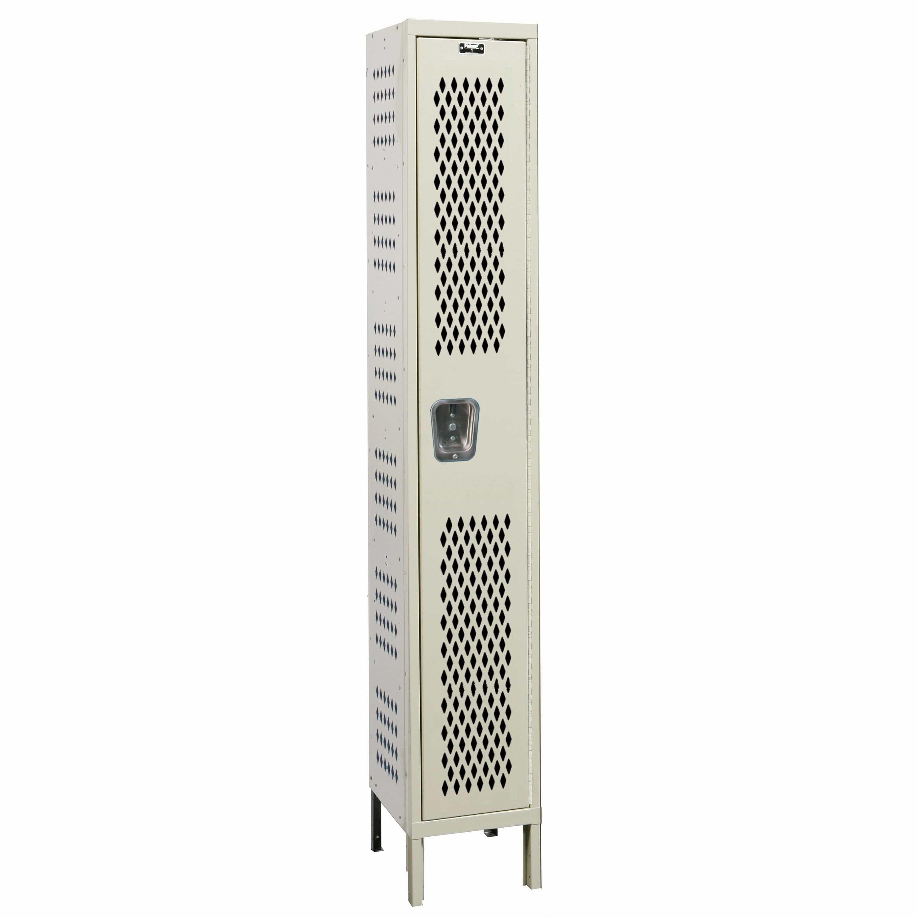 Hallowell Heavy Duty Ventilated Steel Locker — 1 Tier, 1 Wide U1228-1HDV-PT YourLockerStore