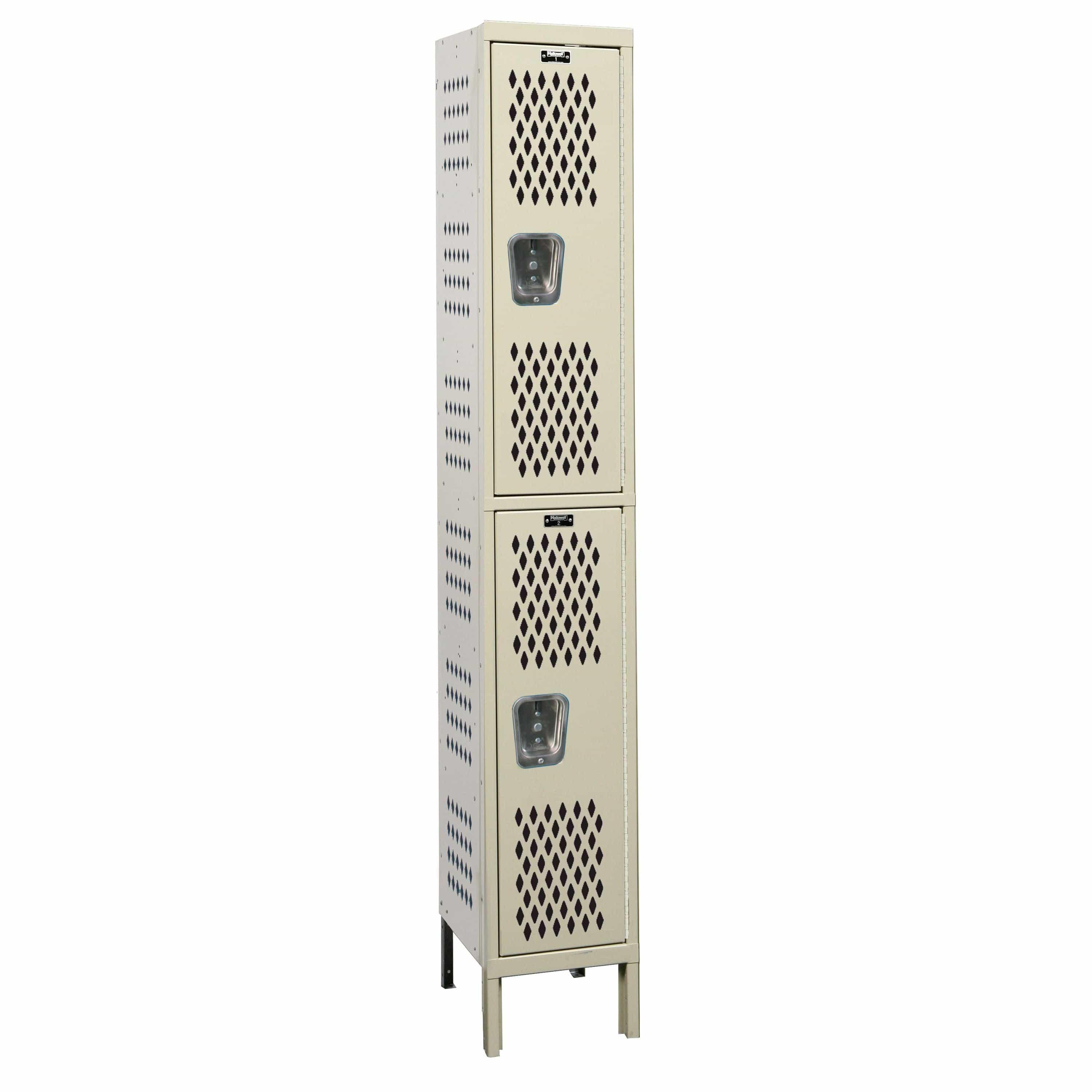 Hallowell Heavy Duty Ventilated Steel Locker — 2 Tier, 1 Wide U1228-2HDV-PT YourLockerStore