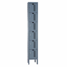 Load image into Gallery viewer, Hallowell Heavy Duty Ventilated Steel Locker — 6 Tier, 1 Wide U1228-6HDV-HG YourLockerStore