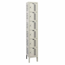 Load image into Gallery viewer, Hallowell Heavy Duty Ventilated Steel Locker — 6 Tier, 1 Wide U1228-6HDV-PT YourLockerStore