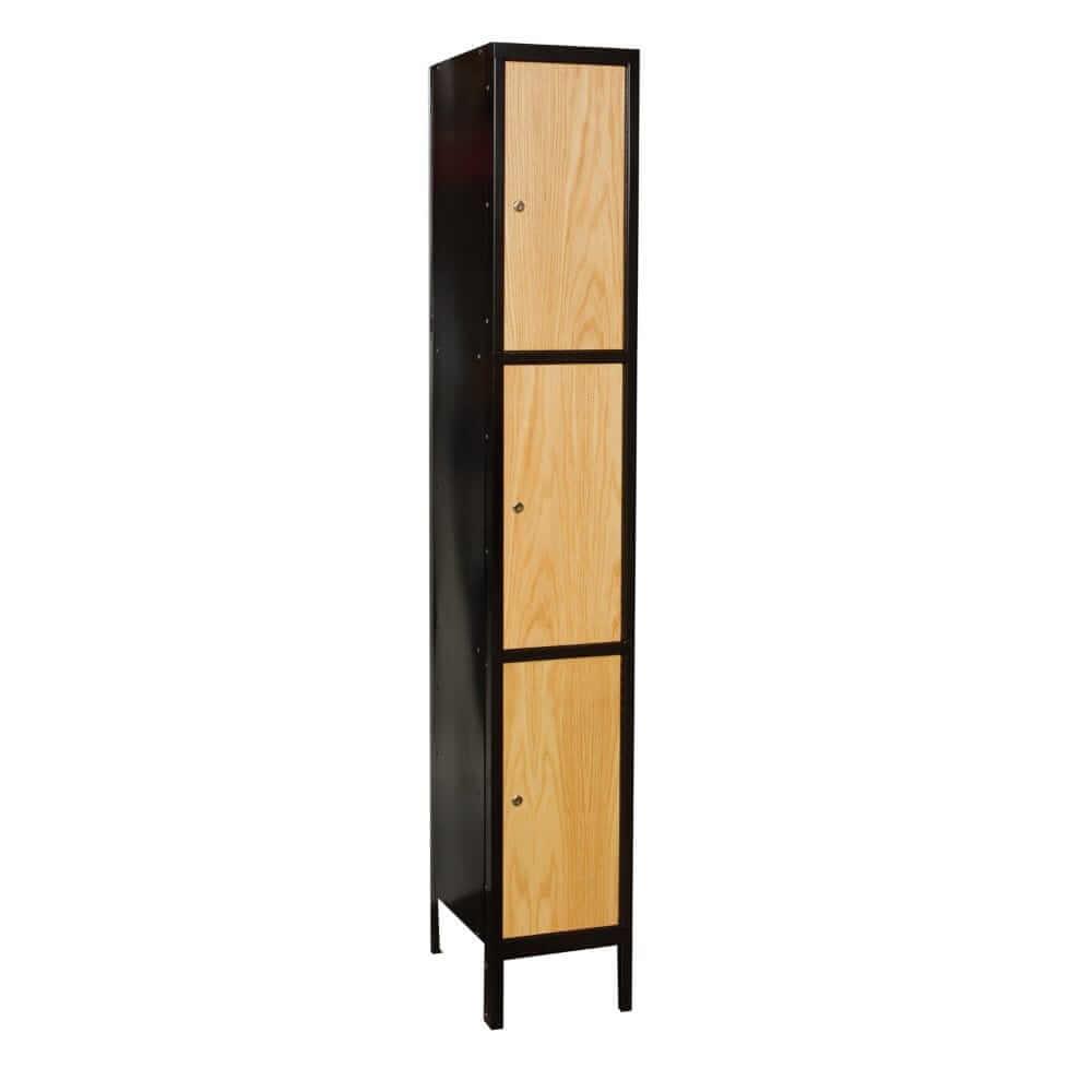 Hallowell Hybrid Metal+Wood Locker — 3 Tier, 1 Wide UW1288-3MEW YourLockerStore