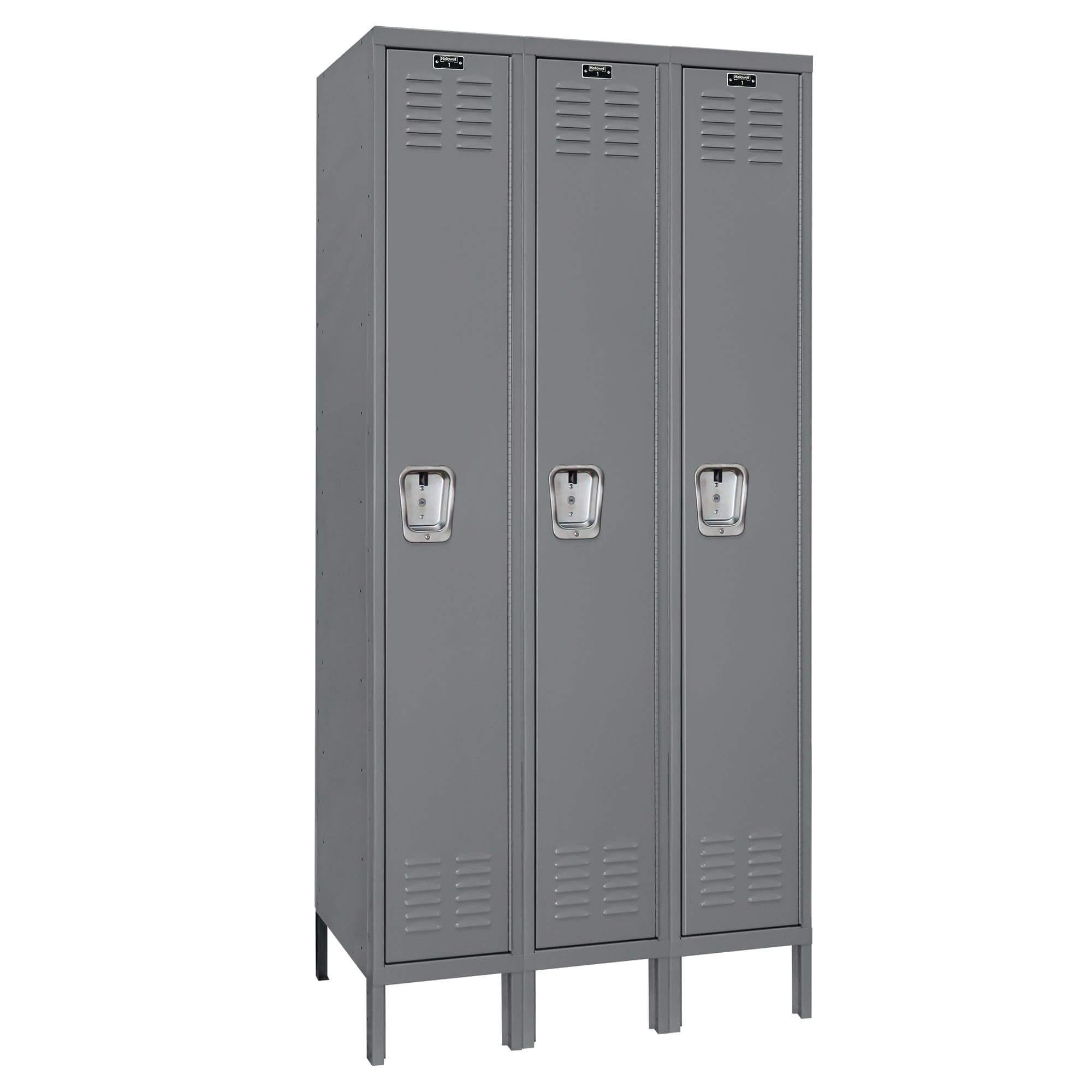 Hallowell Premium Louvered Steel Locker — 1 Tier, 3 Wide YourLockerStore