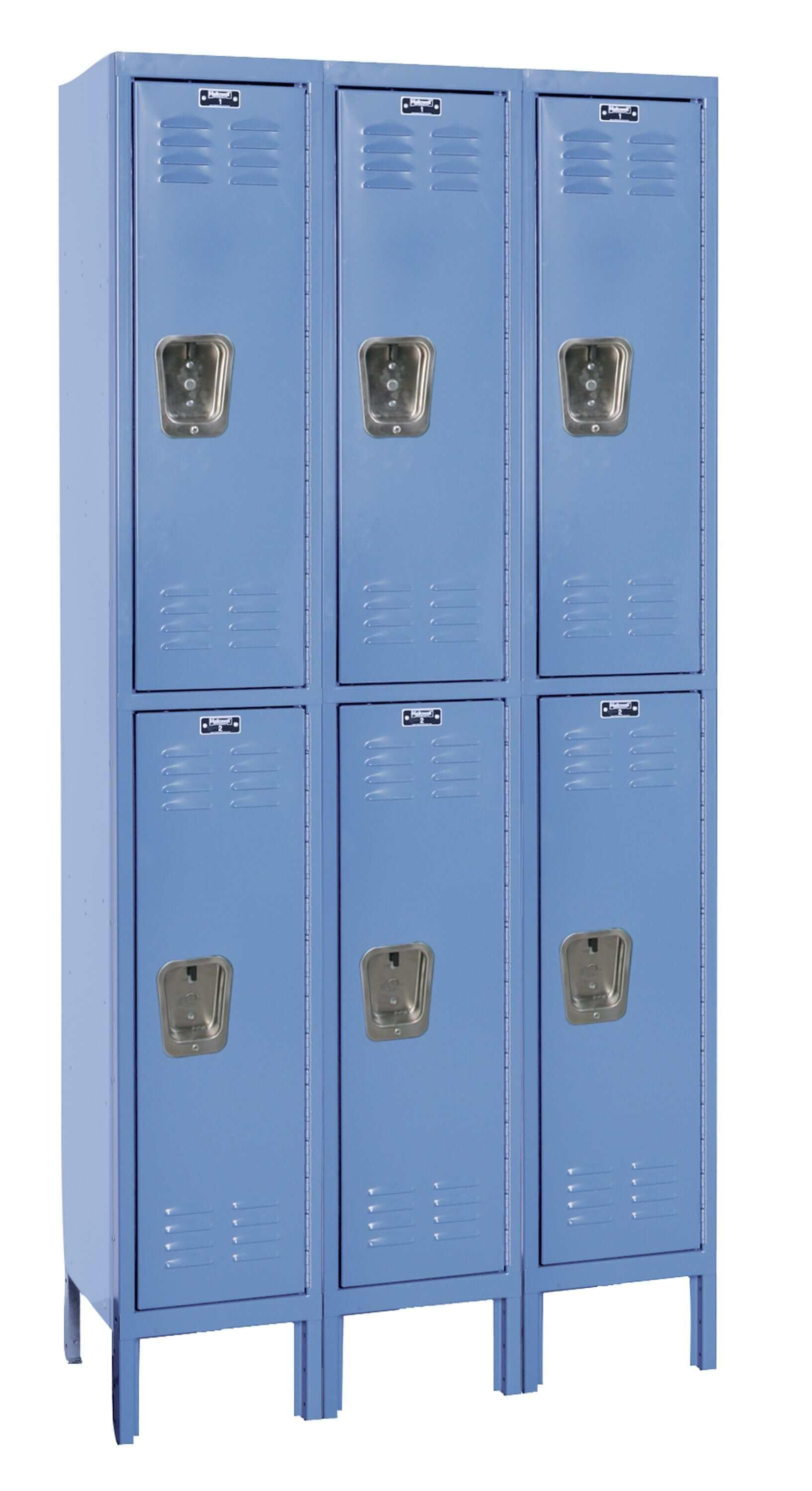 Hallowell Premium Louvered Steel Locker — 2 Tier, 3 Wide U3228-2MB YourLockerStore