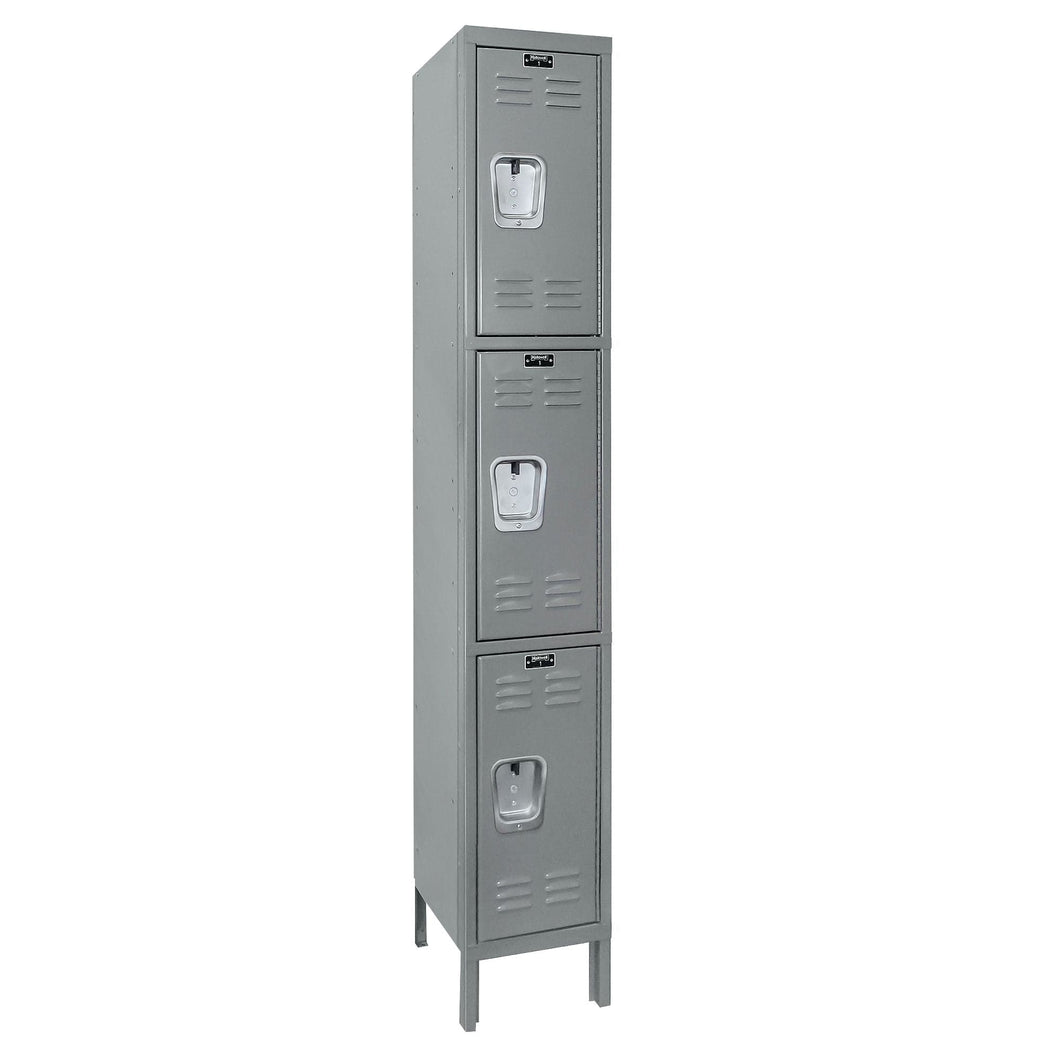 Hallowell Premium Louvered Steel Locker — 3 Tier, 1 Wide U1228-3HG YourLockerStore