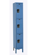 Load image into Gallery viewer, Hallowell Premium Louvered Steel Locker — 3 Tier, 1 Wide U1228-3MB YourLockerStore