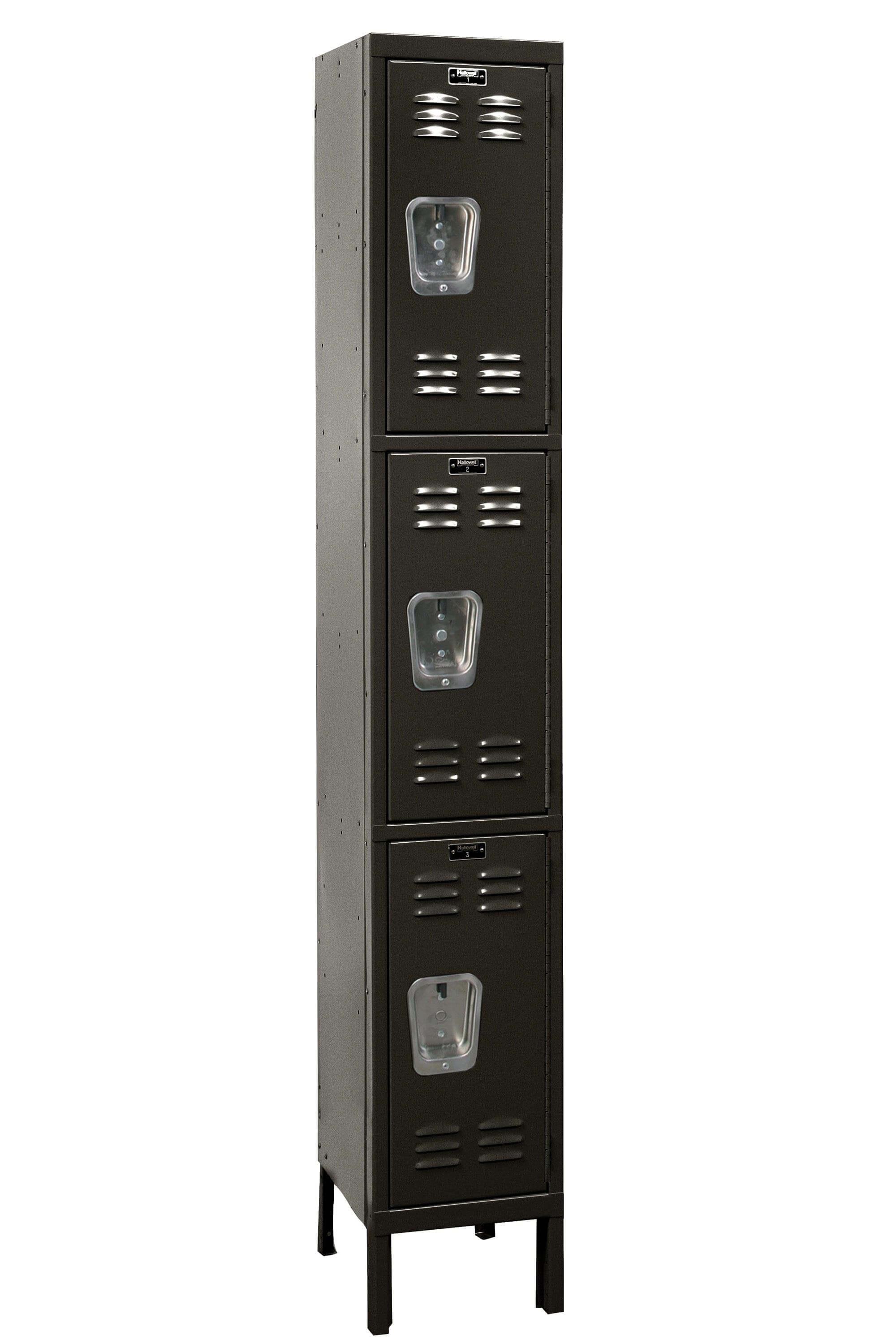 Hallowell Premium Louvered Steel Locker — 3 Tier, 1 Wide U1228-3ME YourLockerStore