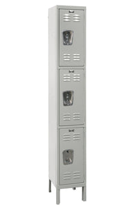 Hallowell Premium Louvered Steel Locker — 3 Tier, 1 Wide U1228-3PL YourLockerStore