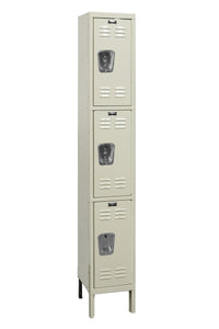 Hallowell Premium Louvered Steel Locker — 3 Tier, 1 Wide U1228-3PT YourLockerStore