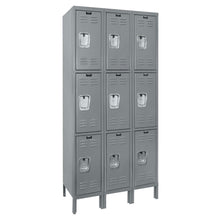 Load image into Gallery viewer, Hallowell Premium Louvered Steel Locker — 3 Tier, 3 Wide U3228-3HG YourLockerStore