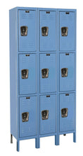 Load image into Gallery viewer, Hallowell Premium Louvered Steel Locker — 3 Tier, 3 Wide U3228-3MB YourLockerStore