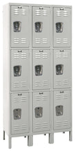 Load image into Gallery viewer, Hallowell Premium Louvered Steel Locker — 3 Tier, 3 Wide U3228-3PL YourLockerStore