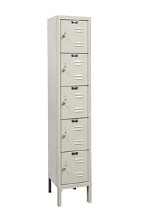 Hallowell Premium Louvered Steel Locker — 5 Tier, 1 Wide U1228-5PT YourLockerStore