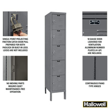 Load image into Gallery viewer, Hallowell Premium Louvered Steel Locker — 5 Tier, 1 Wide YourLockerStore