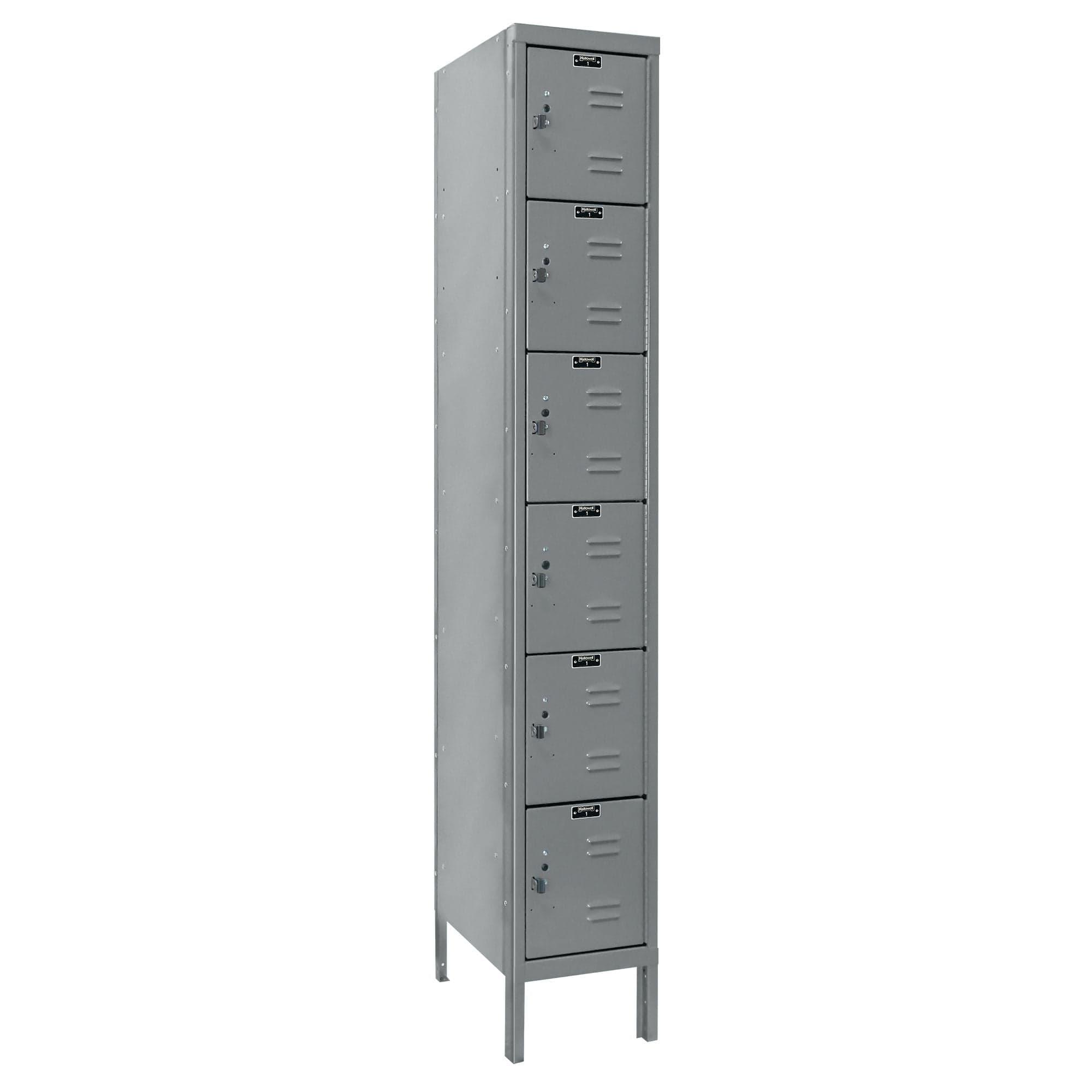 Hallowell Premium Louvered Steel Locker — 6 Tier, 1 Wide U1228-6HG YourLockerStore
