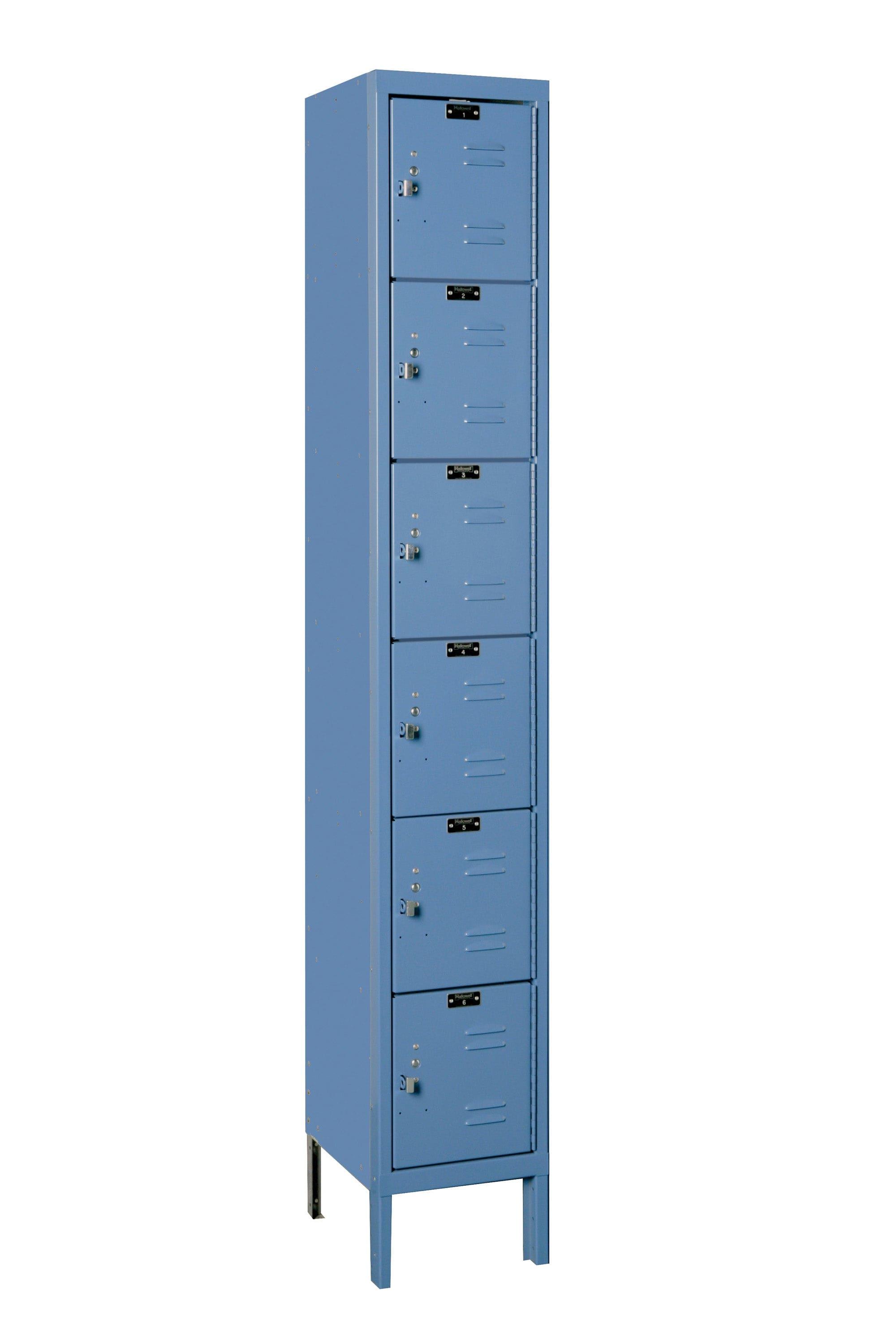 Hallowell Premium Louvered Steel Locker — 6 Tier, 1 Wide U1228-6MB YourLockerStore