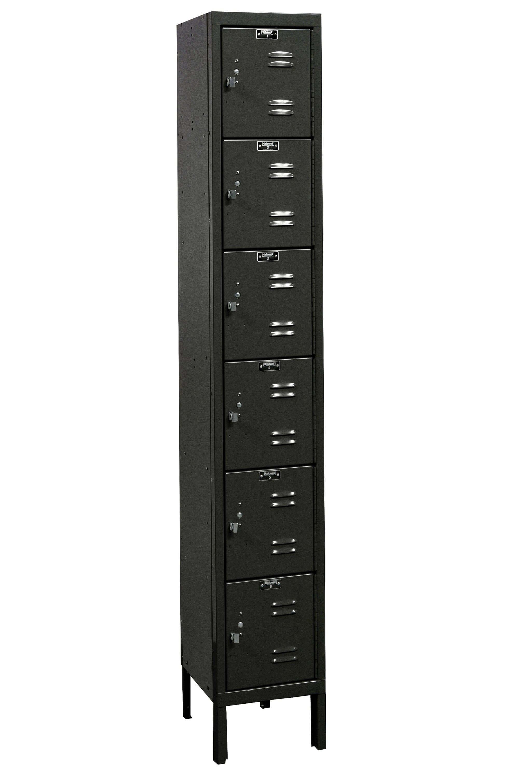 Hallowell Premium Louvered Steel Locker — 6 Tier, 1 Wide U1228-6ME YourLockerStore